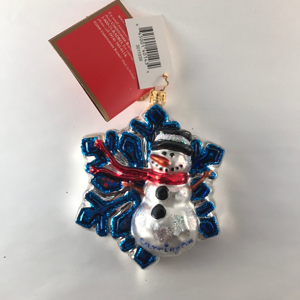 Christopher Radko Christmas Ornament - snowflake